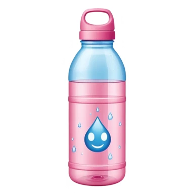 water bottle pink brand sticker