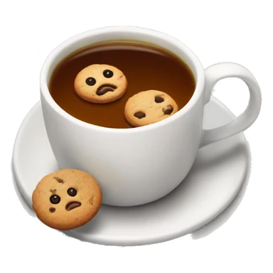 Mug Tea with cookies nearby sticker