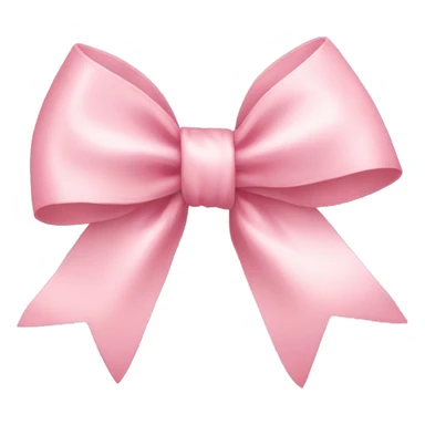 light pink ribbon bow sticker