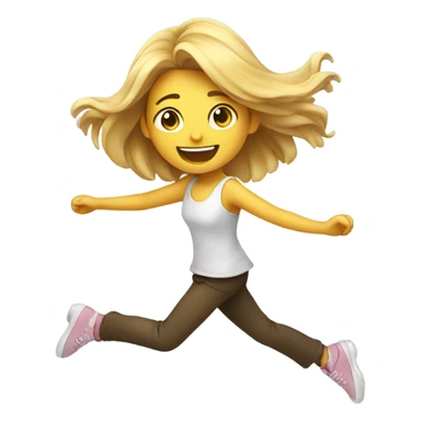 smiling girl dancing  sticker