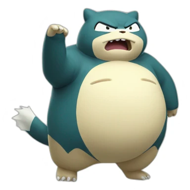 angry snorlax sticker