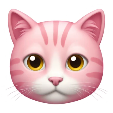 cozy pink cat sticker