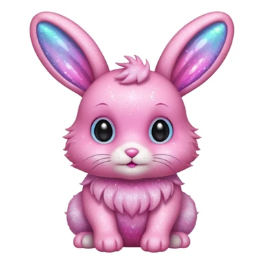 Fairy glitter bunny  sticker