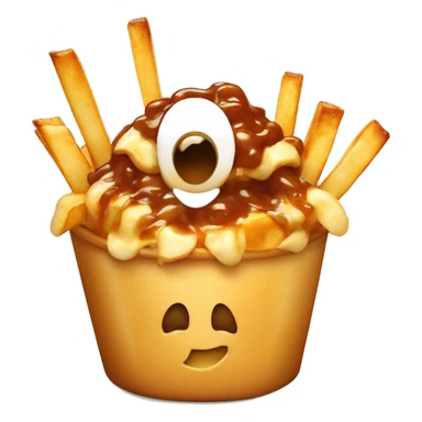 poutine qui mange une poutine sticker