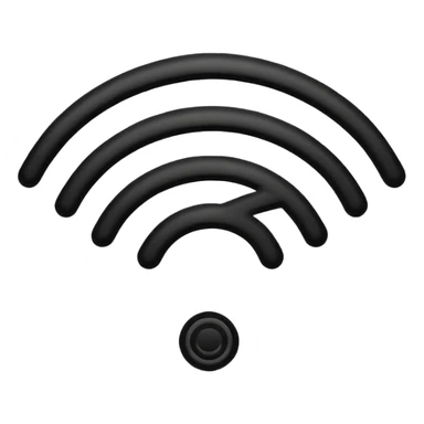 wifi single black line signal sticker