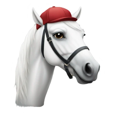 white horse with cap and shades sticker