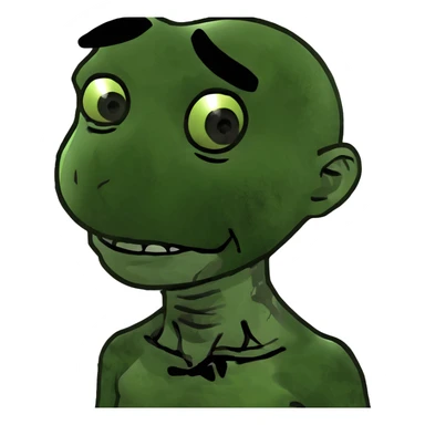 boy zombie teen with dark brown hair medium sticker