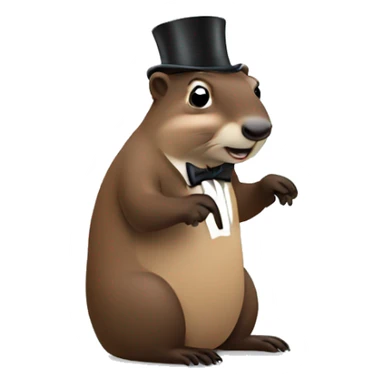Pianist Groundhog  sticker