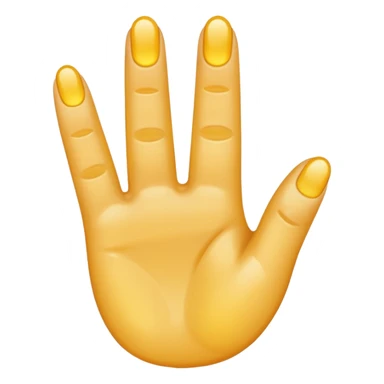 Two fingers together wet sticker