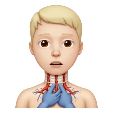 Choking throat sticker