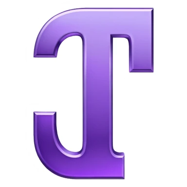 purple capital letter I alphabet sticker