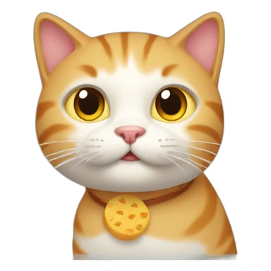 cat is making food sticker