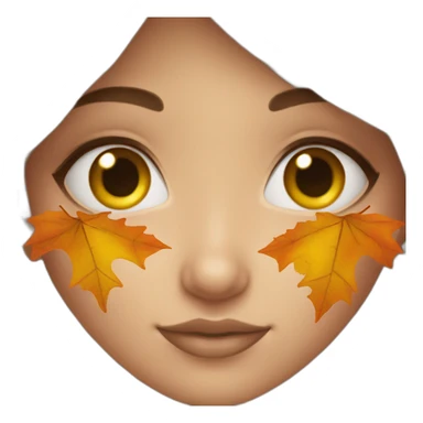 Girl with autumn eyes sticker