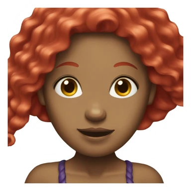 Mermaid with red hair sticker