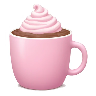 Aesthetic light pink hot chocolate sticker
