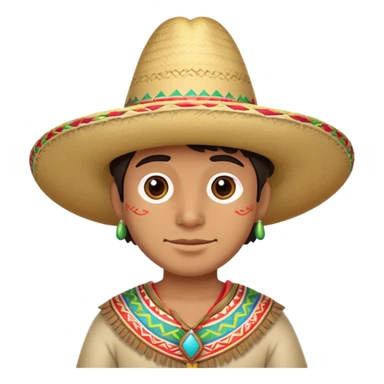 peruano con sombrero tradicional sticker