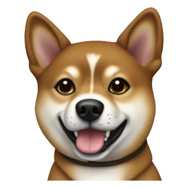 All Brown Fully Brindle shiba Inu skinny without white sticker