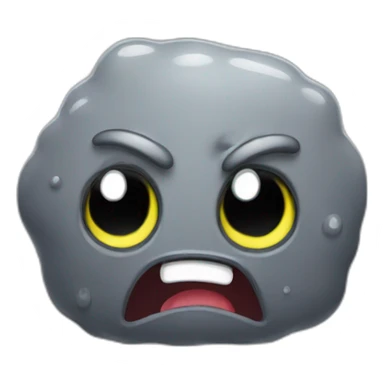 angry grey slime sticker