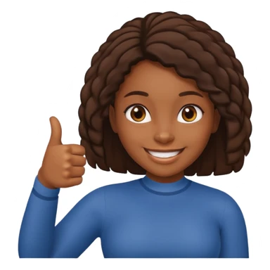 black girl thumbs up sticker