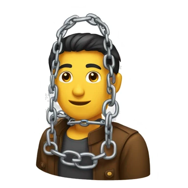 hombre con cadenas sticker