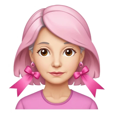 Mature Women with pink ribbons sticker