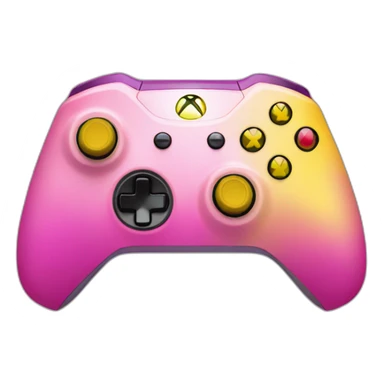 pink yellow gradient xbox controller sticker