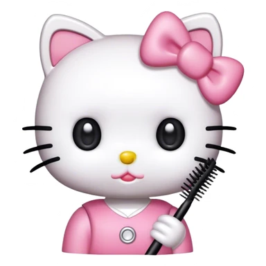 HELLO KITTU sanrio with mascara spoolie sticker