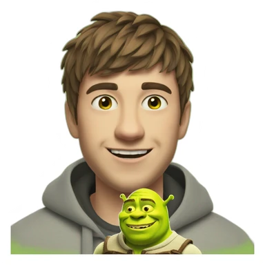 Mrbeast combined with Shrek sticker