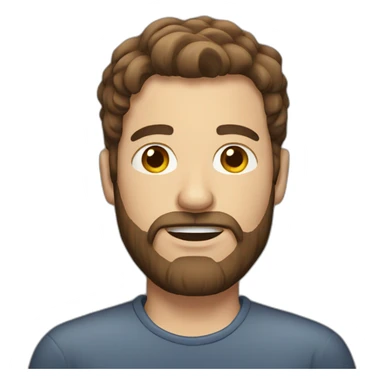 alcoholic man with brown hair and beard sticker