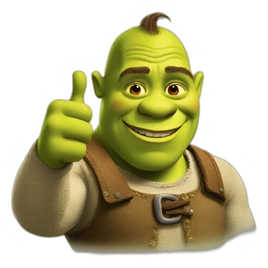 shrek thumbsup sticker