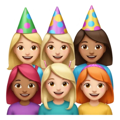 A group of 5 girls sticker