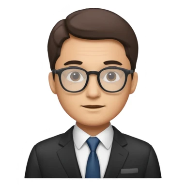 Person in suits wearing glasses sticker