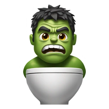Hulk in a toilet sticker