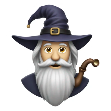 Wizard smoking pipe sticker