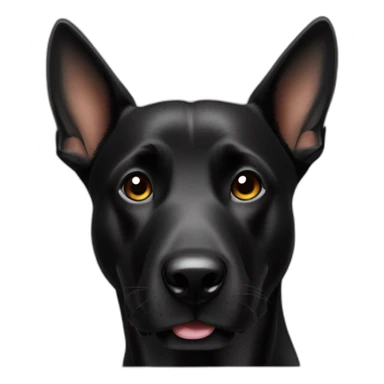 black-dog-malinois-with a paintbrush sticker