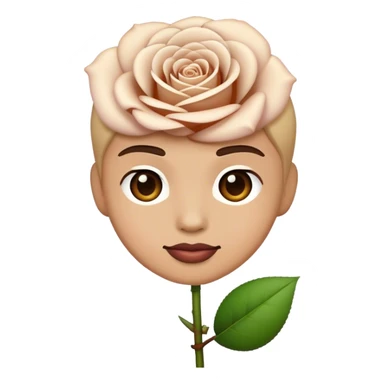 Emoji with a rose sticker