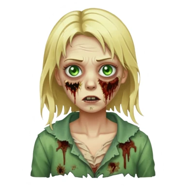 Zombie blonde pfp sticker