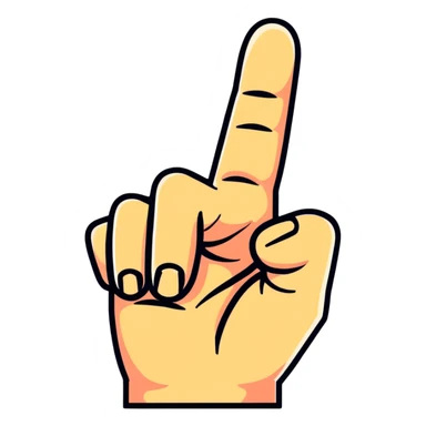 hand showing middle finger gesture sticker