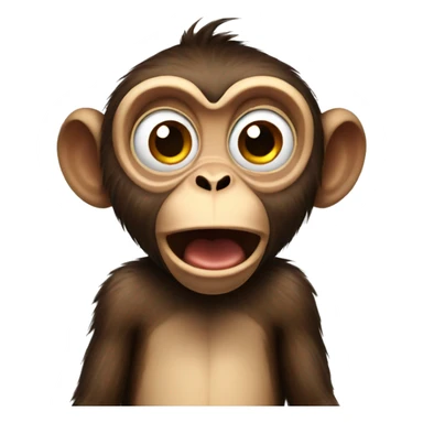 shocked monkey sticker