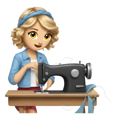 Taylor swift sewing clothes  sticker