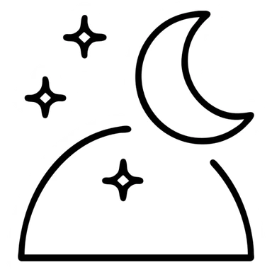 minimalist space agency logo with moon and stars sticker