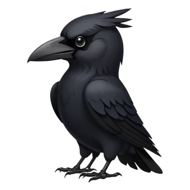 crow with knife sticker