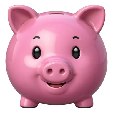 with piggybank sticker