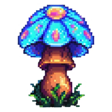 glowing mushroom with a magical aura sticker