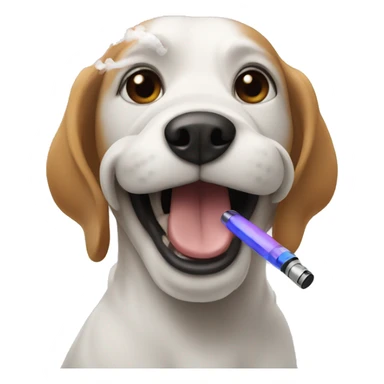 Dog hitting vape sticker