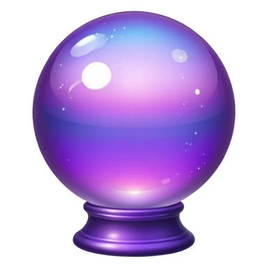 magic ball astro 8 vibe with violet-lavender gradient sticker