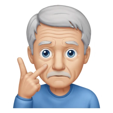 дед крутит пальцем у виска sticker