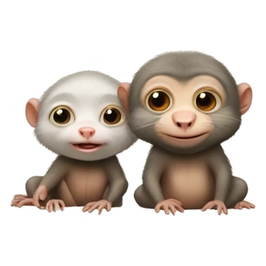 make what it would look like if a mole rat and a monkey had a baby sticker