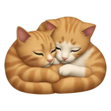 Cats cuddling sticker