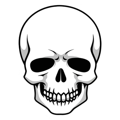 skull cartoonish sticker sticker